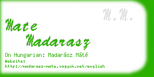 mate madarasz business card